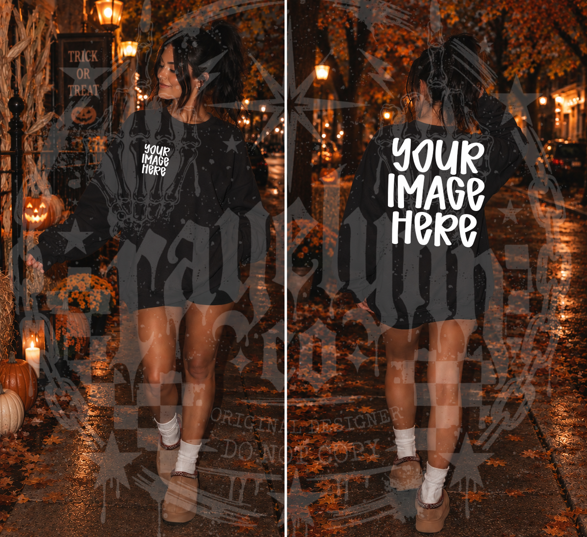 GILDAN BLACK BLANK MOCKUP- DIGITAL DOWNLOAD