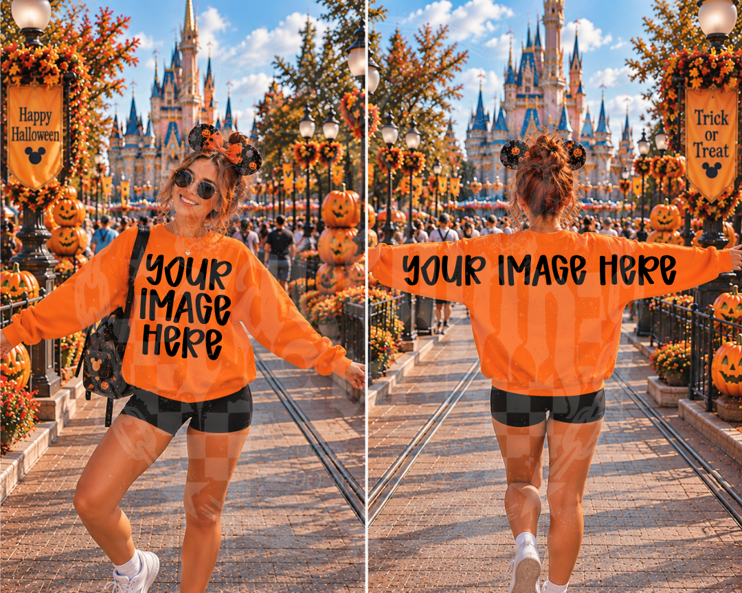 GILDAN ORANGE BLANK MOCKUP- DIGITAL DOWNLOAD