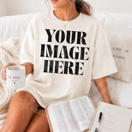 GILDAN IVORY BLANK MOCKUP- DIGITAL DOWNLOAD