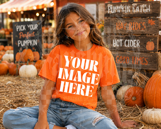 GILDAN ORANGE BLANK MOCK UP- DIGITAL DOWNLOAD