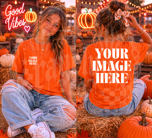 GILDAN ORANGE BLANK MOCK UP- DIGITAL DOWNLOAD