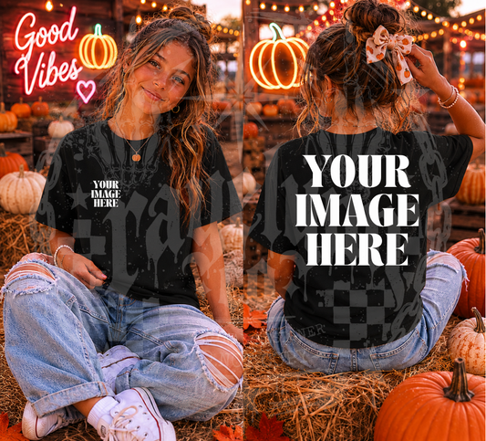 GILDAN BLACK BLANK MOCK UP- DIGITAL DOWNLOAD