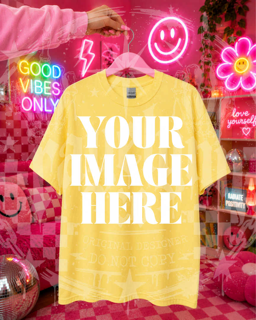 GILDAN YELLOW BLANK MOCKUP- DIGITAL DOWNLOAD