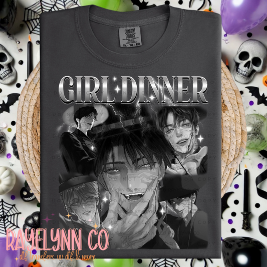 GIRL DINNER BLACK- DTF