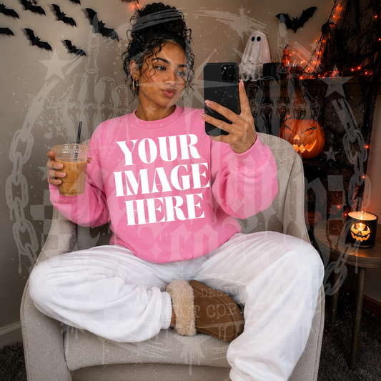 GILDAN PINK BLANK MOCKUP- DIGITAL DOWNLOAD