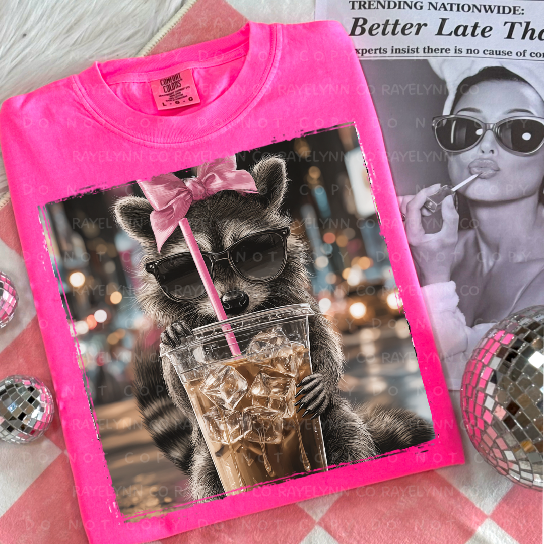 RACCOON COFFEE- DTF TRANSFER