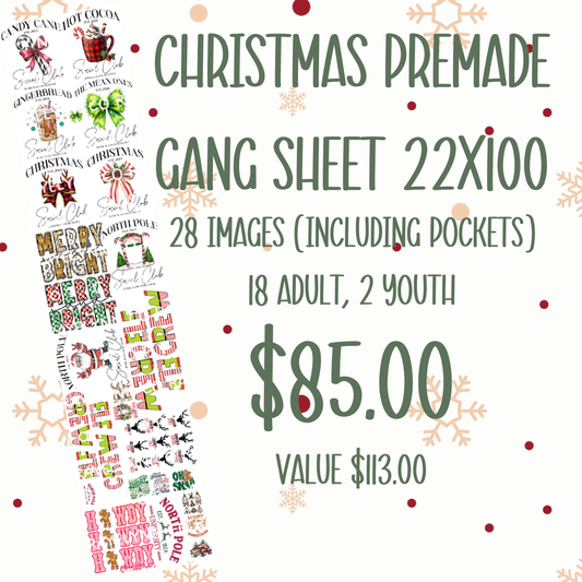 CHRISTMAS PREMADE GANG SHEET