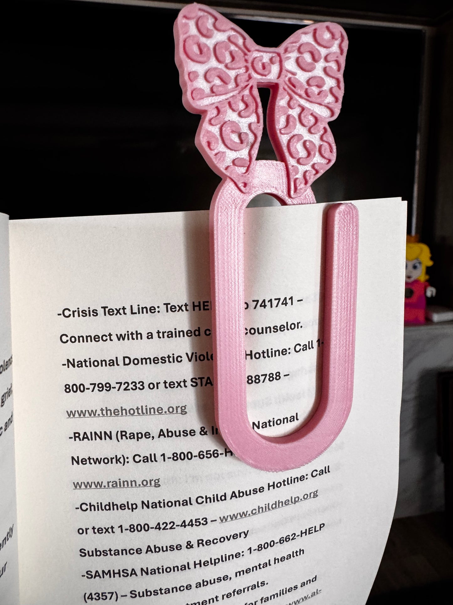 PINK CHEETAH JUMBO PAPERCLIP-3D PRINTED