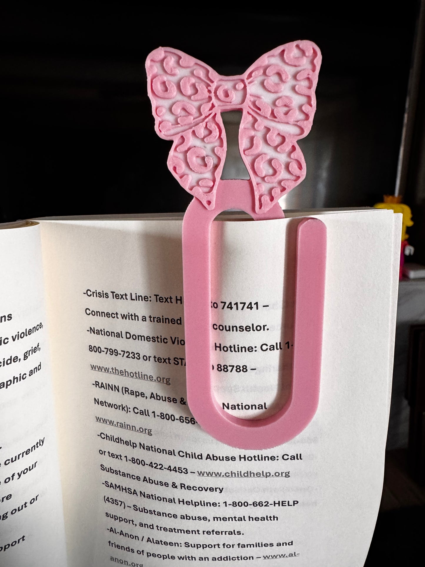 PINK CHEETAH JUMBO PAPERCLIP-3D PRINTED