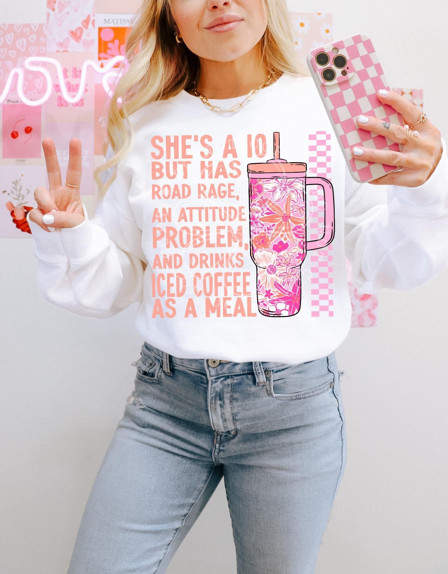 SHE'S A 10 PINK- DTF TRANSFER