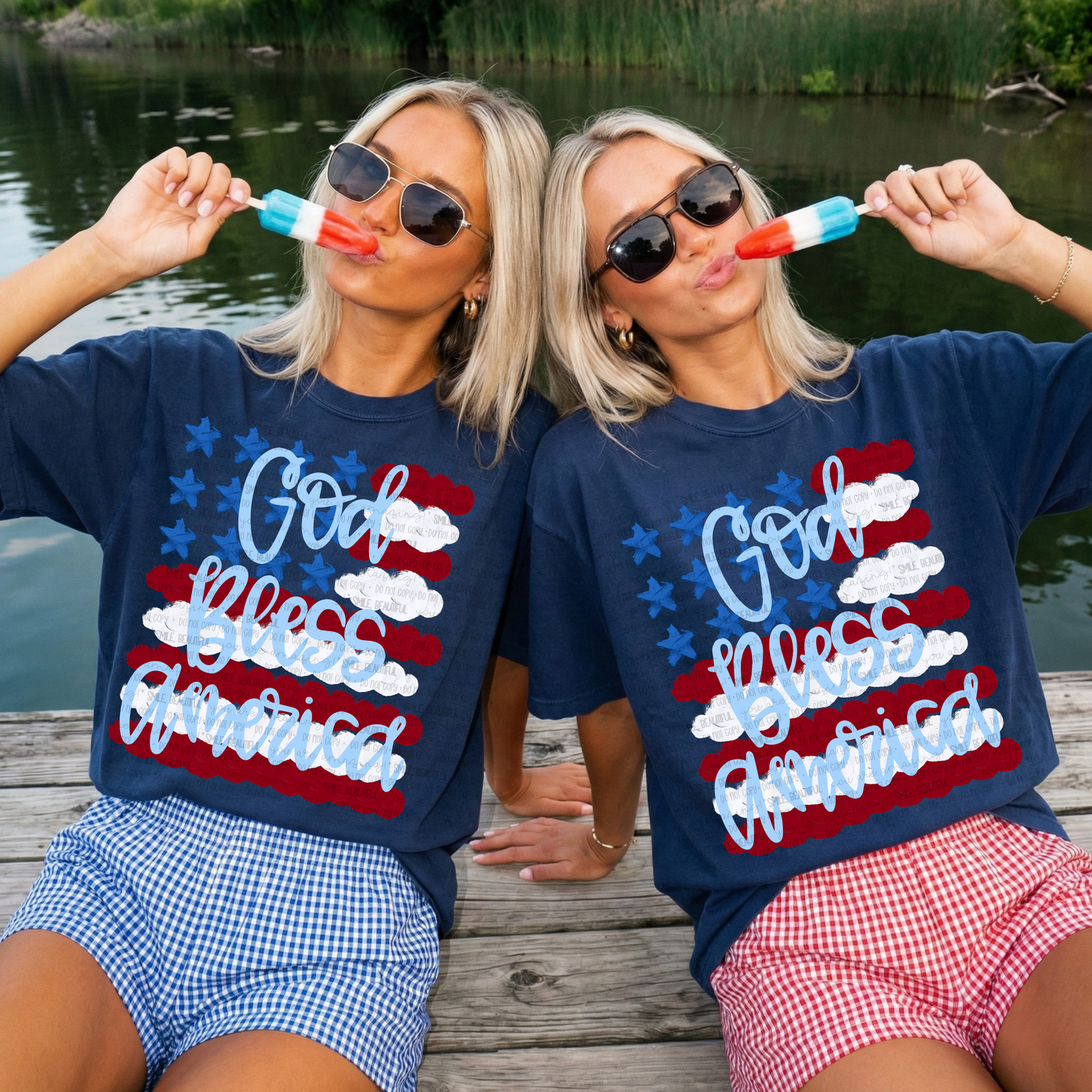 GOD BLESS AMERICA- DTF TRANSFER