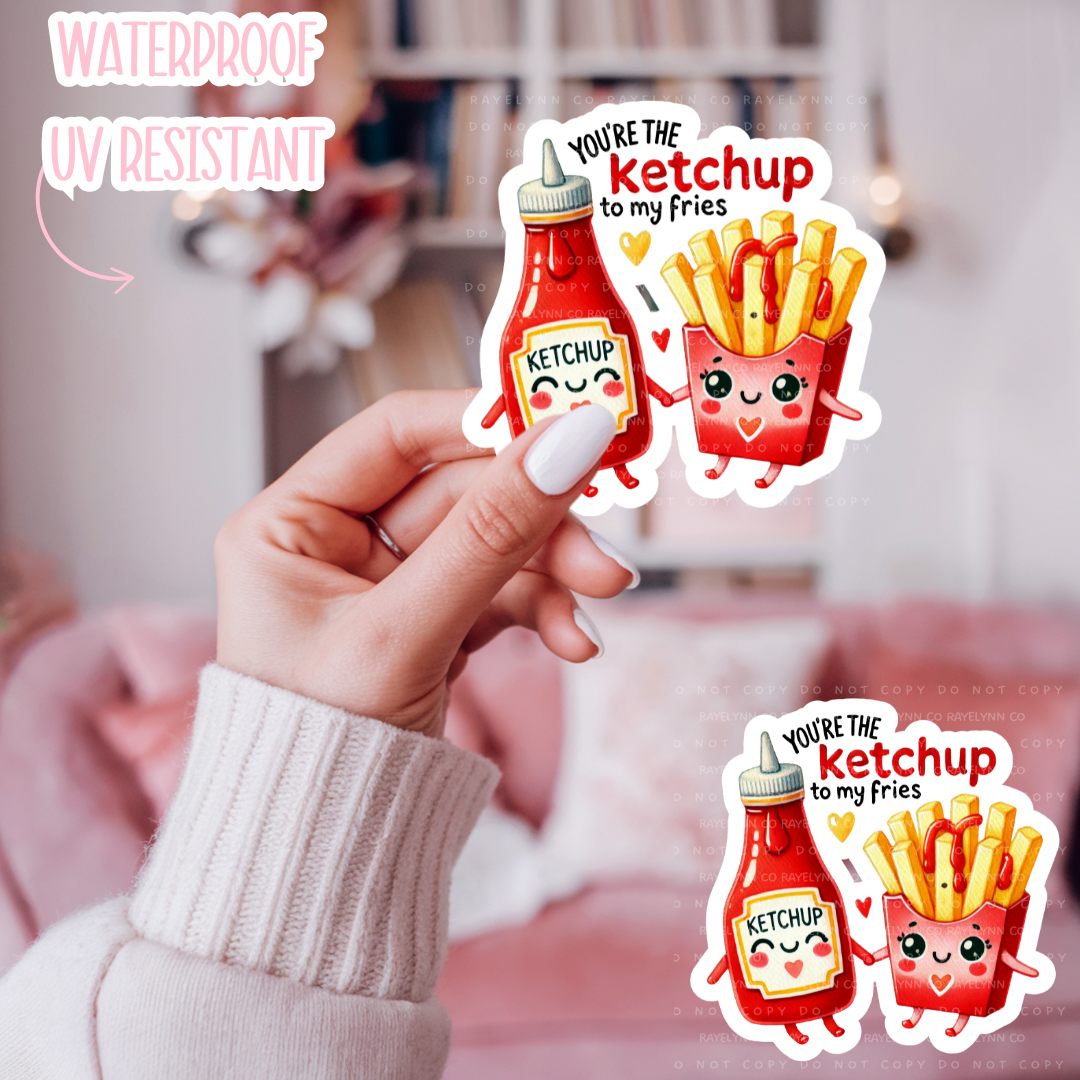 KETCHUP & FRIES- DIE CUT STICKER