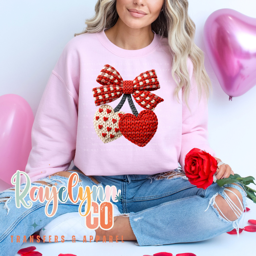 KNIT BOW FAUX- DTF TRANSFER