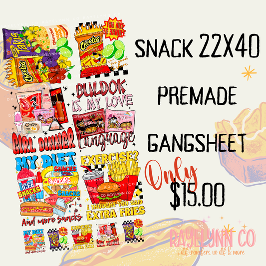 SNACK PACK PREMADE 22X40 GANGSHEET