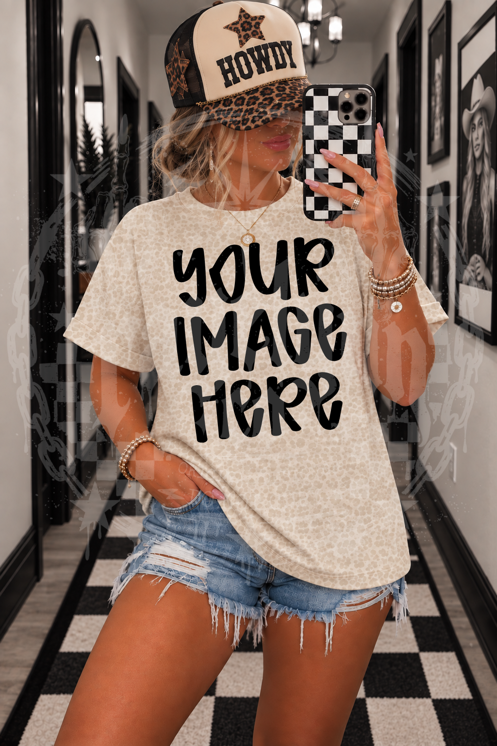 LAT 6901 UNISEX NATURAL LEOPARD BLANK MOCKUP- DIGITAL DOWNLOAD