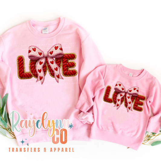 LOVE BOW- DTF TRANSFER