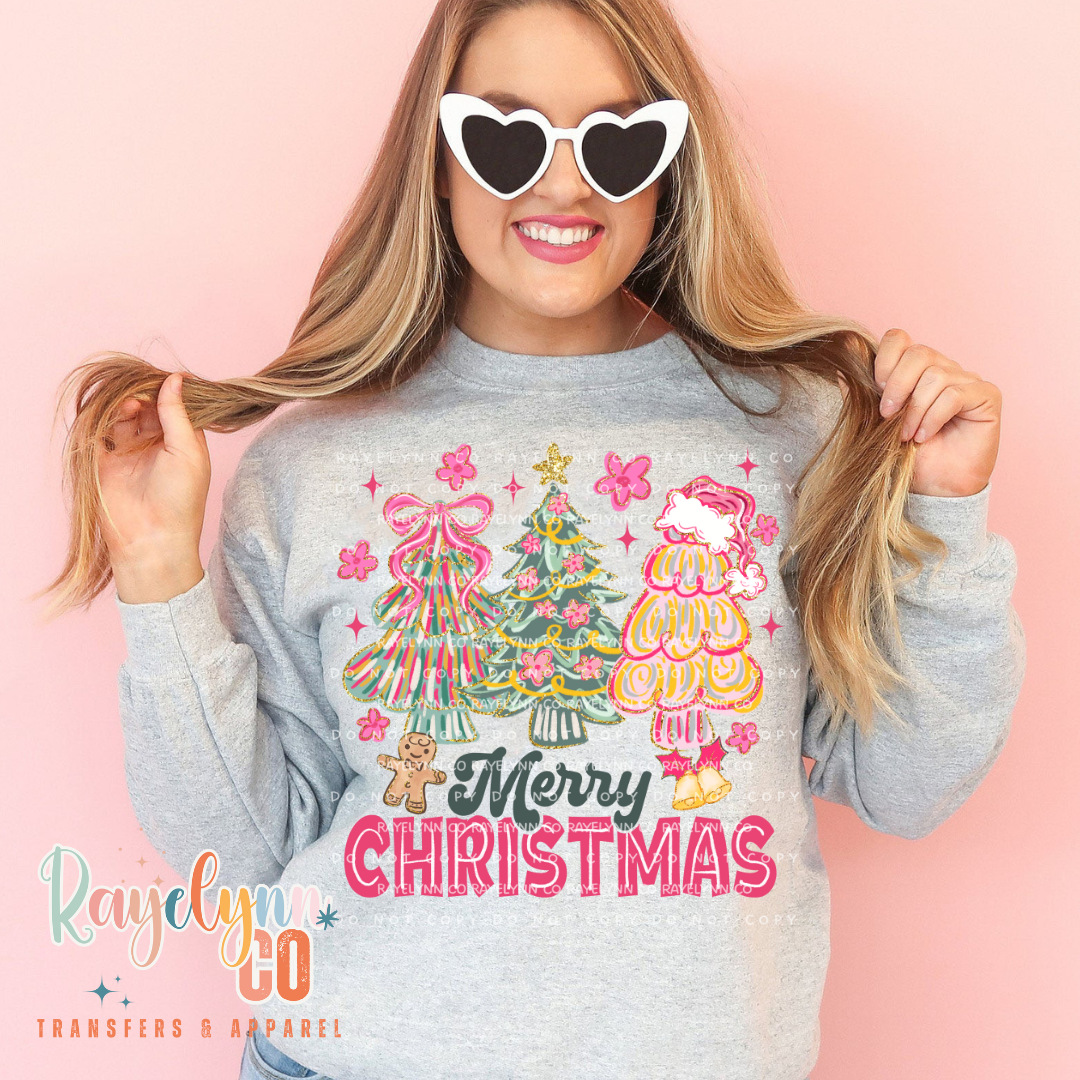 MERRY CHRISTMAS TREE- DTF TRANSFER