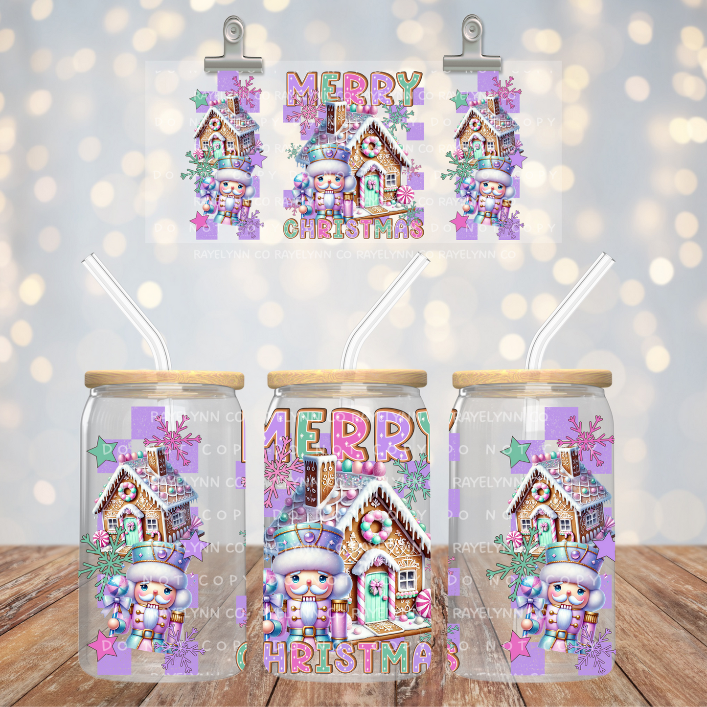 MERRY CHRISTMAS- UV DTF WRAP