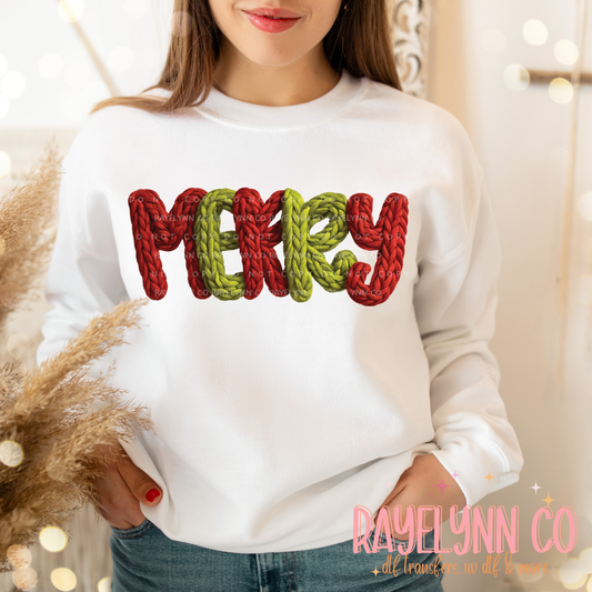 MERRY FAUX CROCHET- DTF