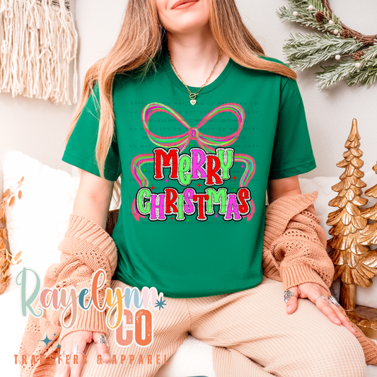 MERRY NEON CHRISTMAS- DTF TRANSFER