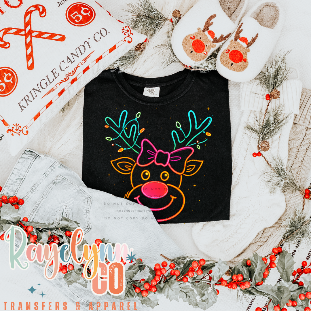 NEON REINDEER- DTF TRANSFER