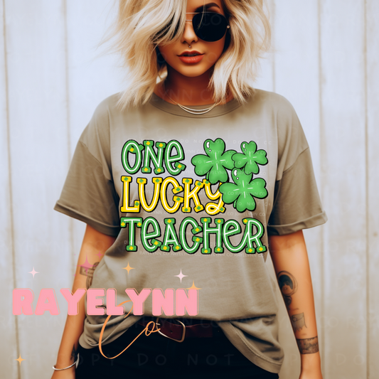 ONE LUCKY TEACHER-  DTF