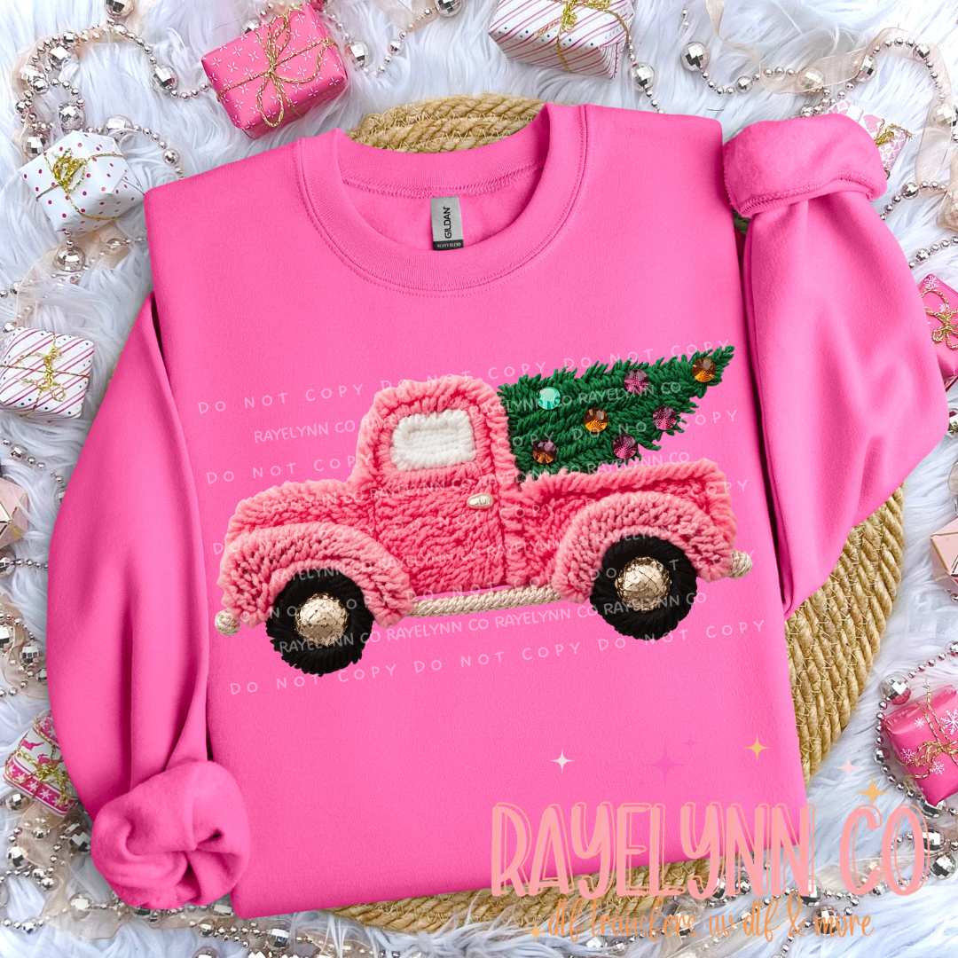 PINK CHRISTMAS TRUCK- DTF