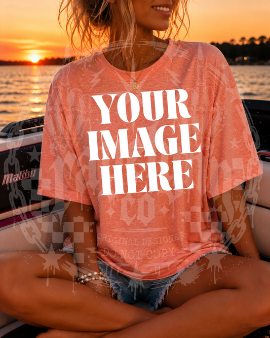 BELLA + CANVAS HEATHER PRISM SUNSET BLANK MOCKUP- DIGITAL DOWNLOAD