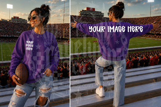 GILDAN PURPLE CREWNECK BLANK MOCKUP- DIGITAL DOWNLOAD
