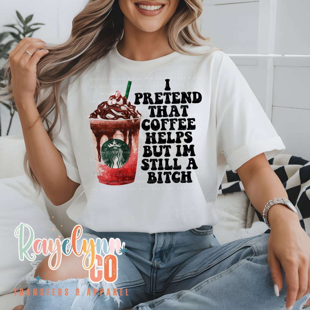 RED COFFEE HELPS- DTF TRANSFER