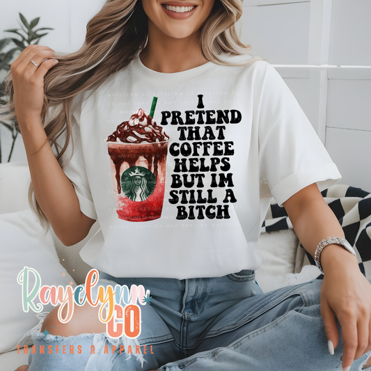 RED COFFEE HELPS- DTF TRANSFER