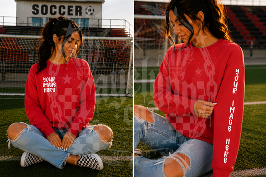 GILDAN RED BLANK MOCKUP- DIGITAL DOWNLOAD