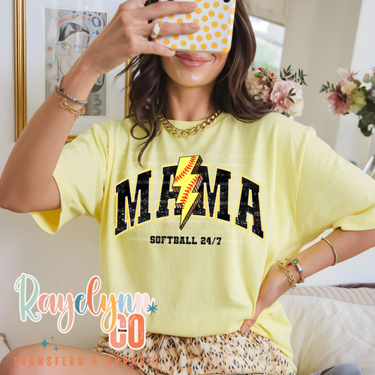 SOFTBALL MAMA 24/7- DTF TRANSFER