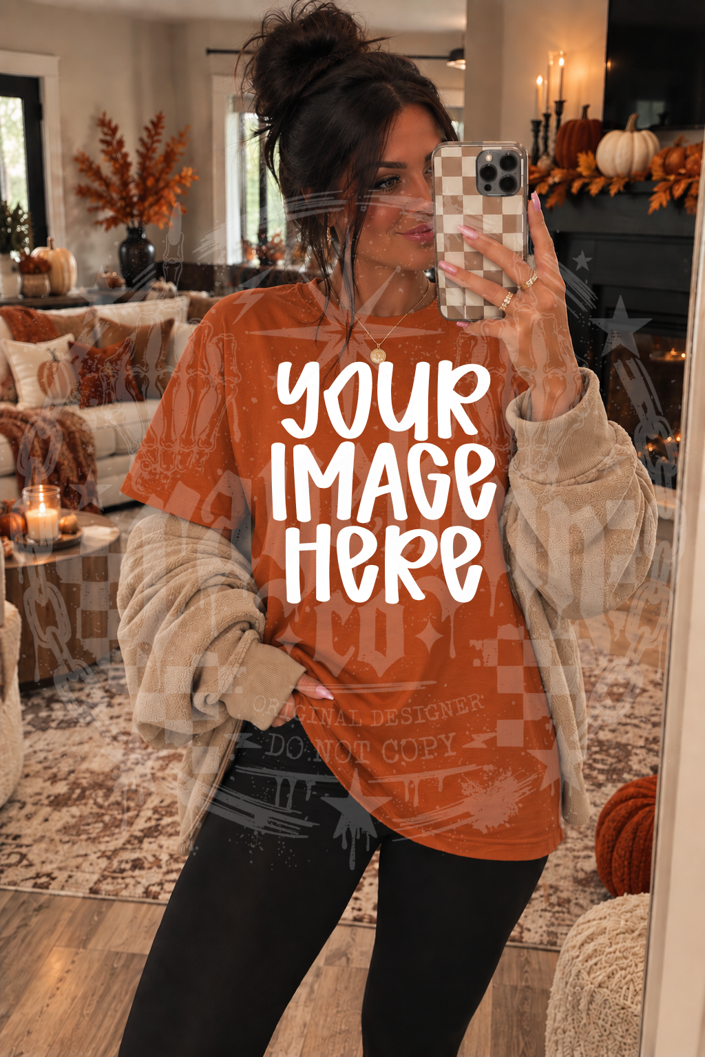 GILDAN TEXAS ORANGE BLANK MOCKUP- DIGITAL DOWNLOAD