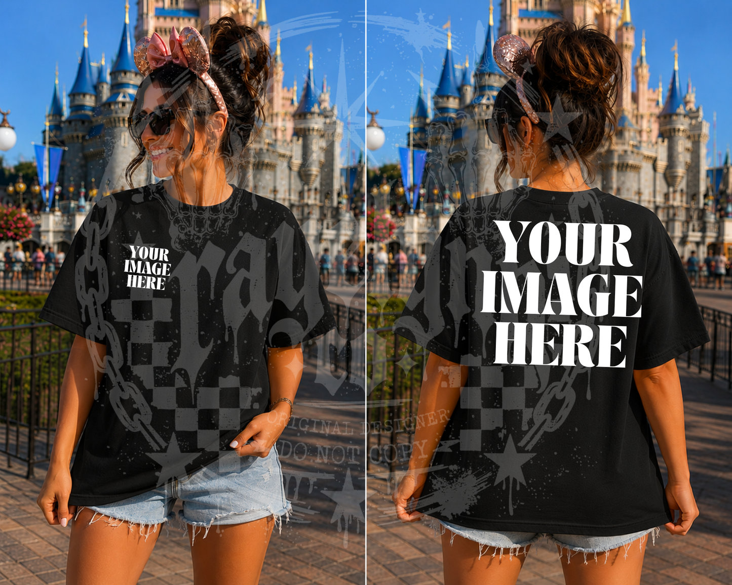 GILDAN BLACK BLANK MOCK UP- DIGITAL DOWNLOAD