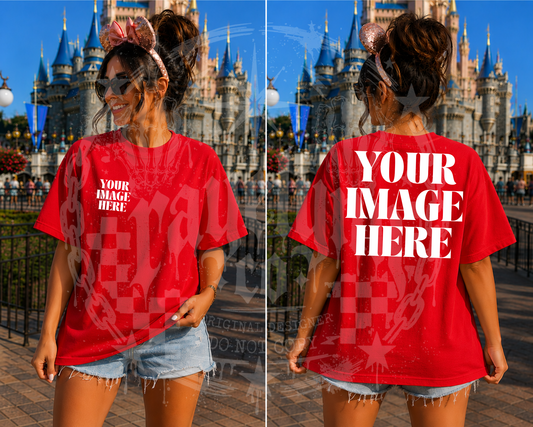 GILDAN RED BLANK MOCK UP- DIGITAL DOWNLOAD