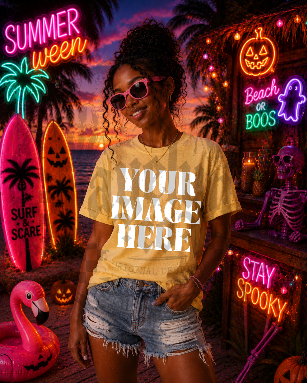 GILDAN YELLOW BLANK MOCK UP- DIGITAL DOWNLOAD