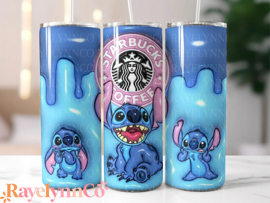 BLUE COFFEE- 3D TUMBLER