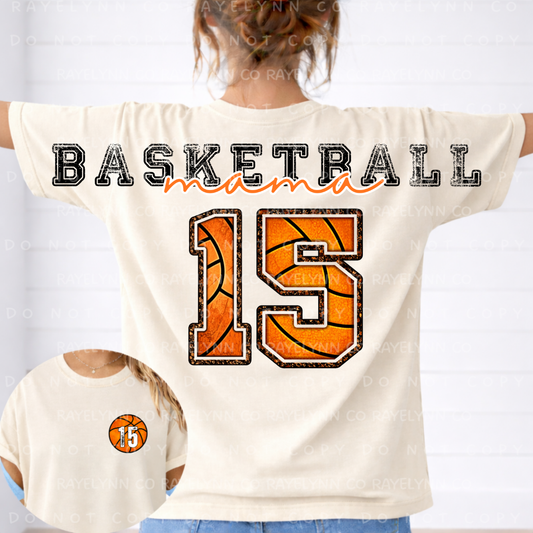 BASKETBALL MAMA (CUSTOM NUMBERS)- DTF TRANSFER