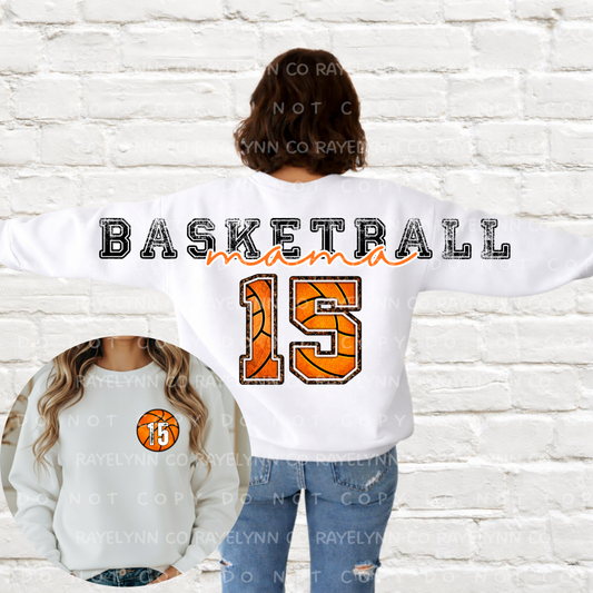 BASKETBALL MAMA (CUSTOM NUMBERS)- DTF TRANSFER