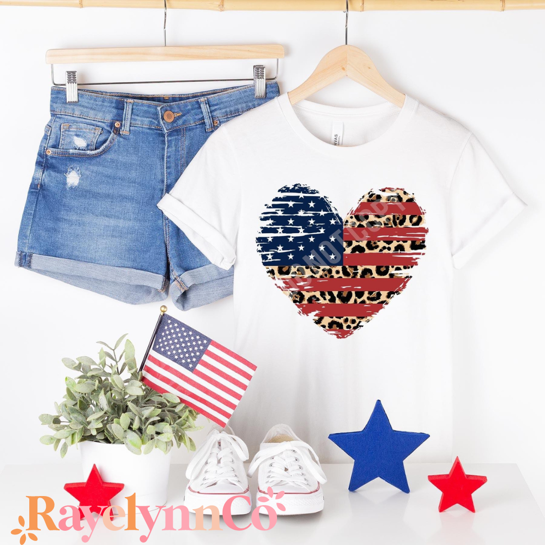 AMERICAN FLAG HEART