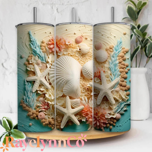 BEACH VIBES- 3D SUBLIMATION TUMBLER