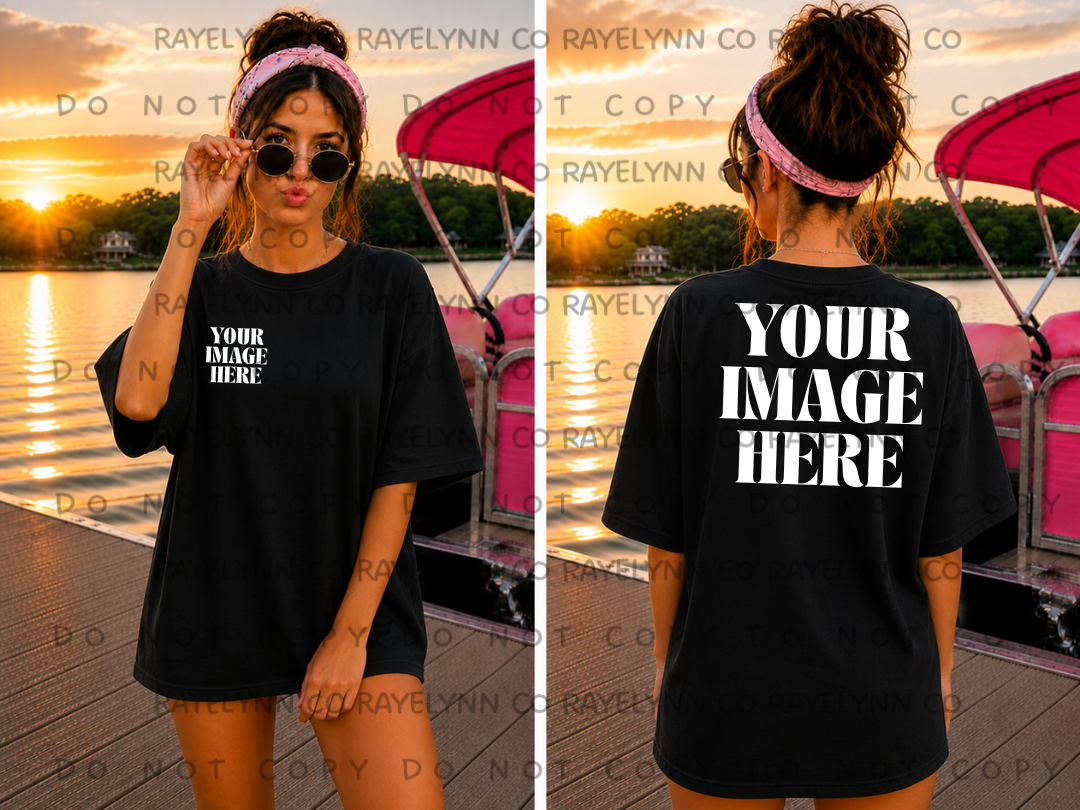GILDAN BLACK BLANK MOCK UP- DIGITAL DOWNLOAD