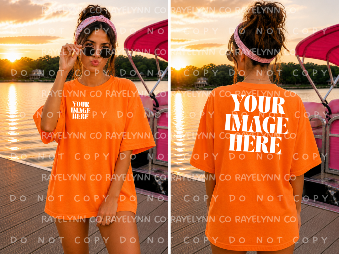 GILDAN ORANGE BLANK MOCK UP- DIGITAL DOWNLOAD