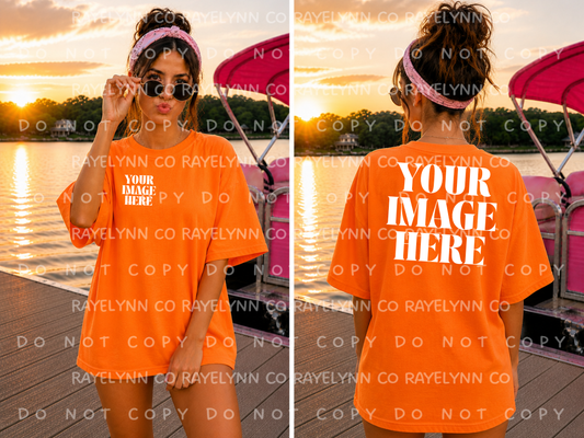 GILDAN ORANGE BLANK MOCK UP- DIGITAL DOWNLOAD