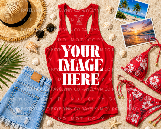 NEXT LEVEL RED BLANK MOCK UP- DIGITAL DOWNLOAD