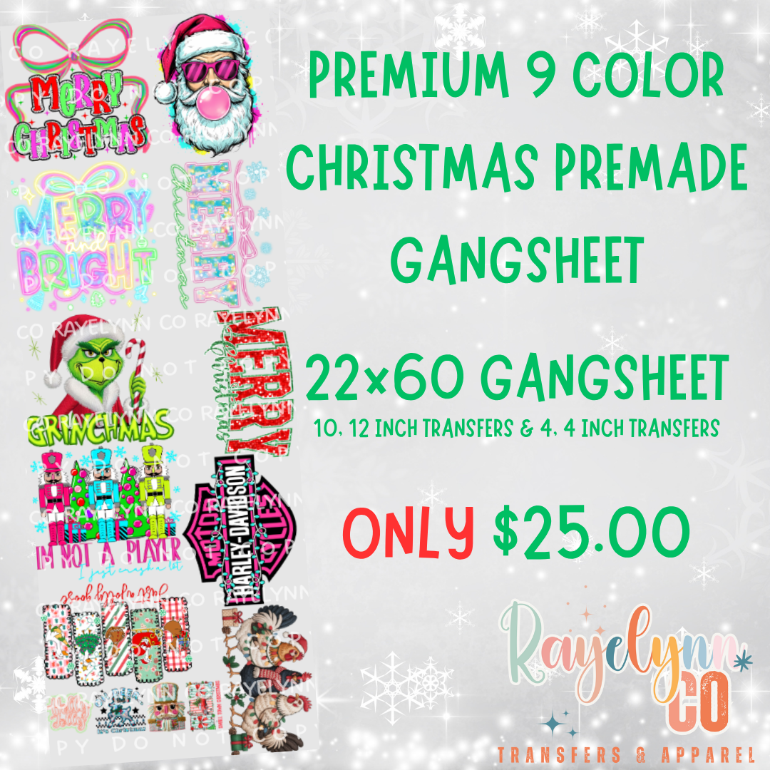 ColorBoost+™  PREMIUM CHRISTMAS PREMADE GANGSHEET 22X60