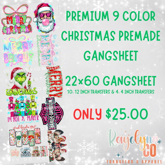 ColorBoost+™  PREMIUM CHRISTMAS PREMADE GANGSHEET 22X60