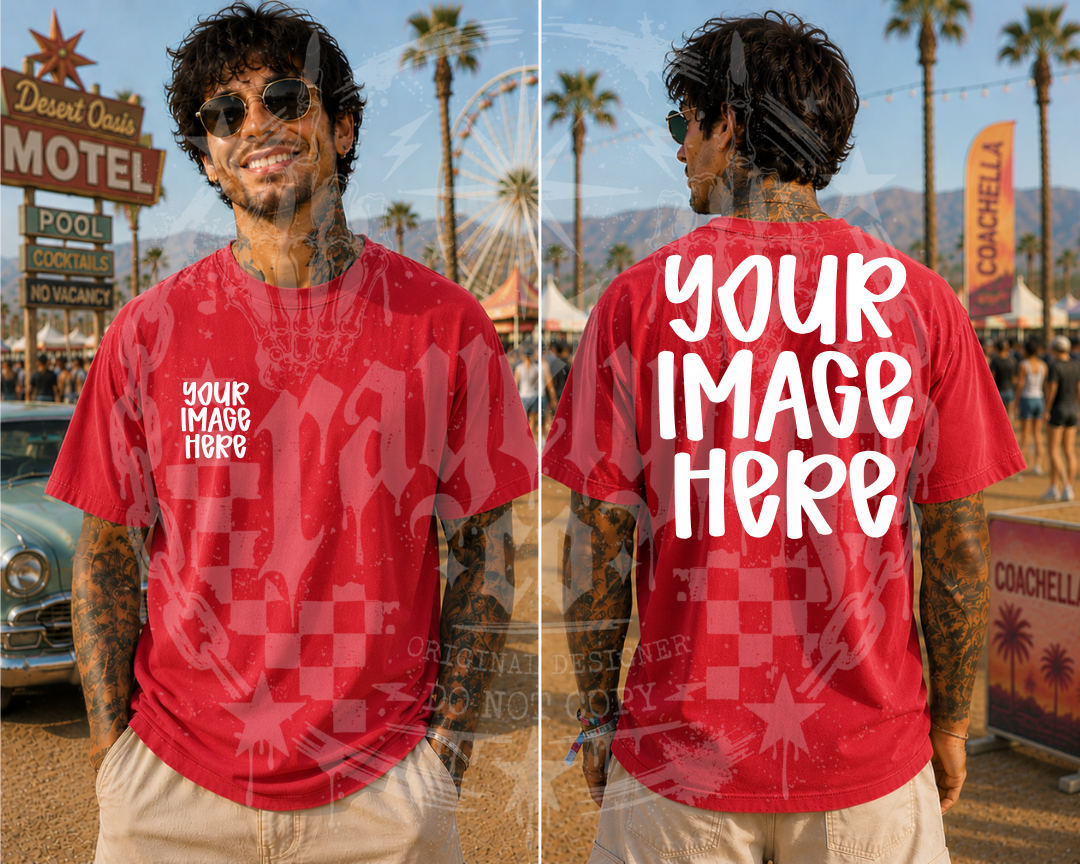 COMFORT COLOR RED BLANK MOCKUP- DIGITAL DOWNLOAD