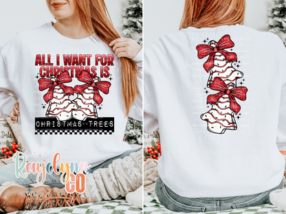 CHRISTMAS TREE (BUNDLE W/2 SLEEVES)- DTF TRANSFER